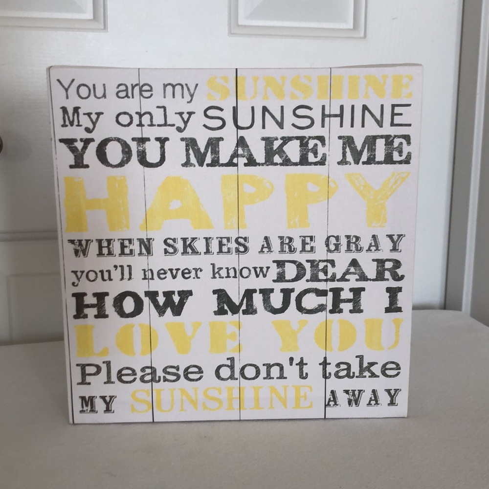 "You Are My Sunshine..." Canvas Sign